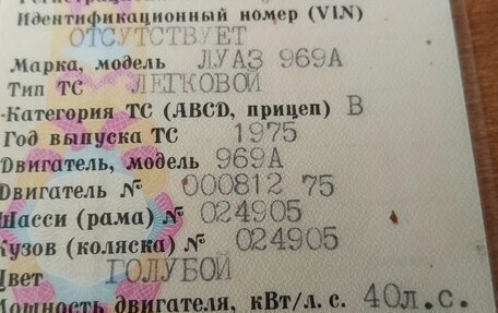 ЛуАЗ 969, 1975 год, 245 000 рублей, 9 фотография