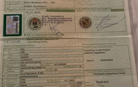 KIA Sorento III Prime рестайлинг, 2018 год, 3 100 000 рублей, 3 фотография