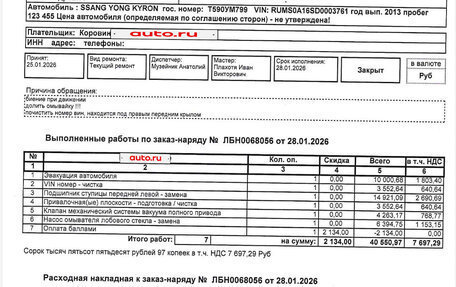 SsangYong Kyron I, 2015 год, 650 000 рублей, 12 фотография