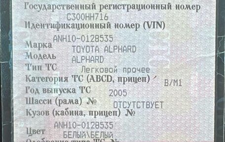 Toyota Alphard III, 2005 год, 1 470 000 рублей, 15 фотография