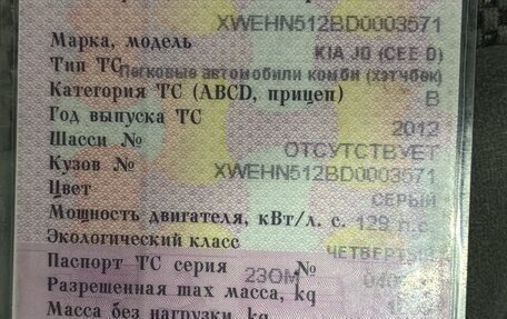 KIA cee'd III, 2012 год, 1 020 000 рублей, 14 фотография