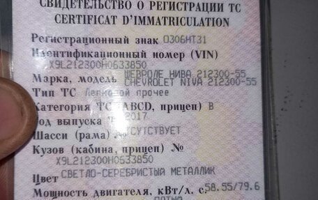 Chevrolet Niva I рестайлинг, 2017 год, 500 000 рублей, 8 фотография