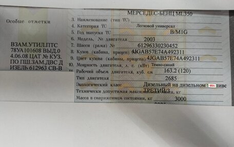 Mercedes-Benz M-Класс, 2003 год, 1 440 000 рублей, 16 фотография