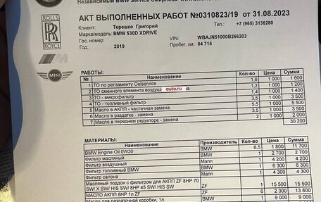 BMW 5 серия, 2019 год, 5 200 000 рублей, 17 фотография