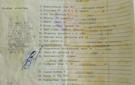 Audi 100, 1987 год, 80 000 рублей, 8 фотография