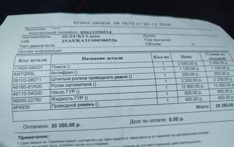 Suzuki Liana, 2006 год, 400 000 рублей, 30 фотография