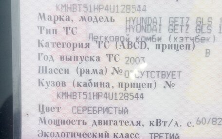 Hyundai Getz I рестайлинг, 2003 год, 250 000 рублей, 5 фотография