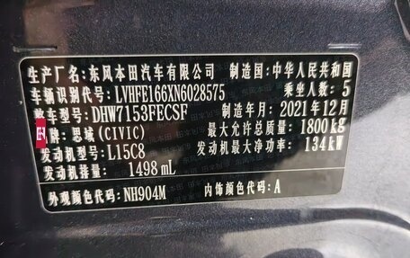 Honda Civic, 2021 год, 2 450 000 рублей, 2 фотография