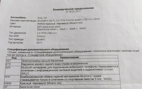 Audi Q3, 2017 год, 1 930 000 рублей, 38 фотография