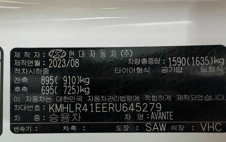 Hyundai Elantra, 2023 год, 2 050 000 рублей, 20 фотография