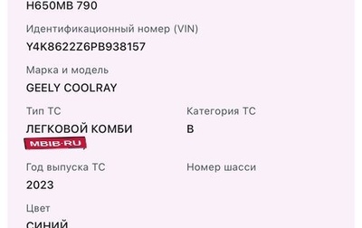 Geely Coolray I, 2023 год, 1 750 000 рублей, 1 фотография