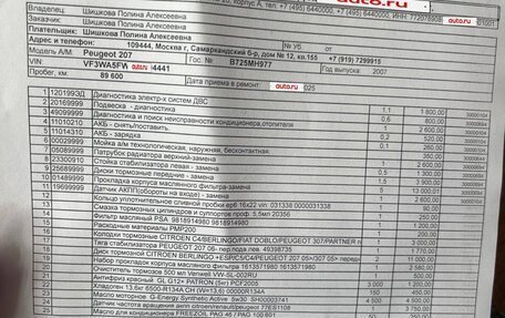Peugeot 207 I, 2007 год, 600 000 рублей, 17 фотография