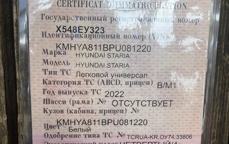 Hyundai Staria, 2022 год, 4 000 000 рублей, 20 фотография