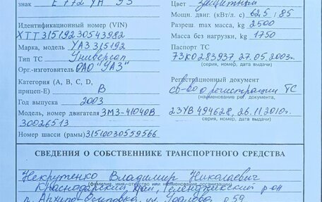 ЛуАЗ 3151, 2003 год, 575 000 рублей, 13 фотография