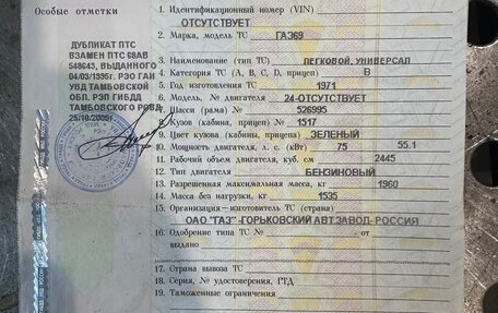 ГАЗ 69, 1971 год, 90 000 рублей, 6 фотография
