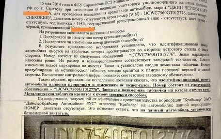 Jeep Cherokee, 1986 год, 250 000 рублей, 20 фотография
